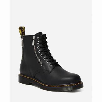 Dr Martens 1460 Zip Nappa Kožené Lace Up - Cierne Cizmy Damske, DR0226